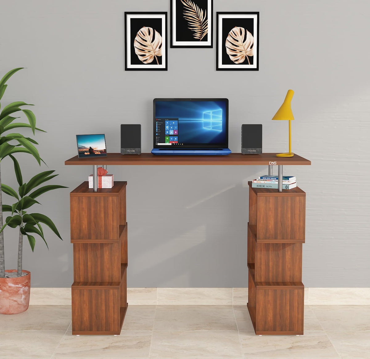 Das Harvel Engineered Wood Table, Computer, Laptop, Office Desk Study & Computer Table And Office Desk (Colur Classic Walnut Fin