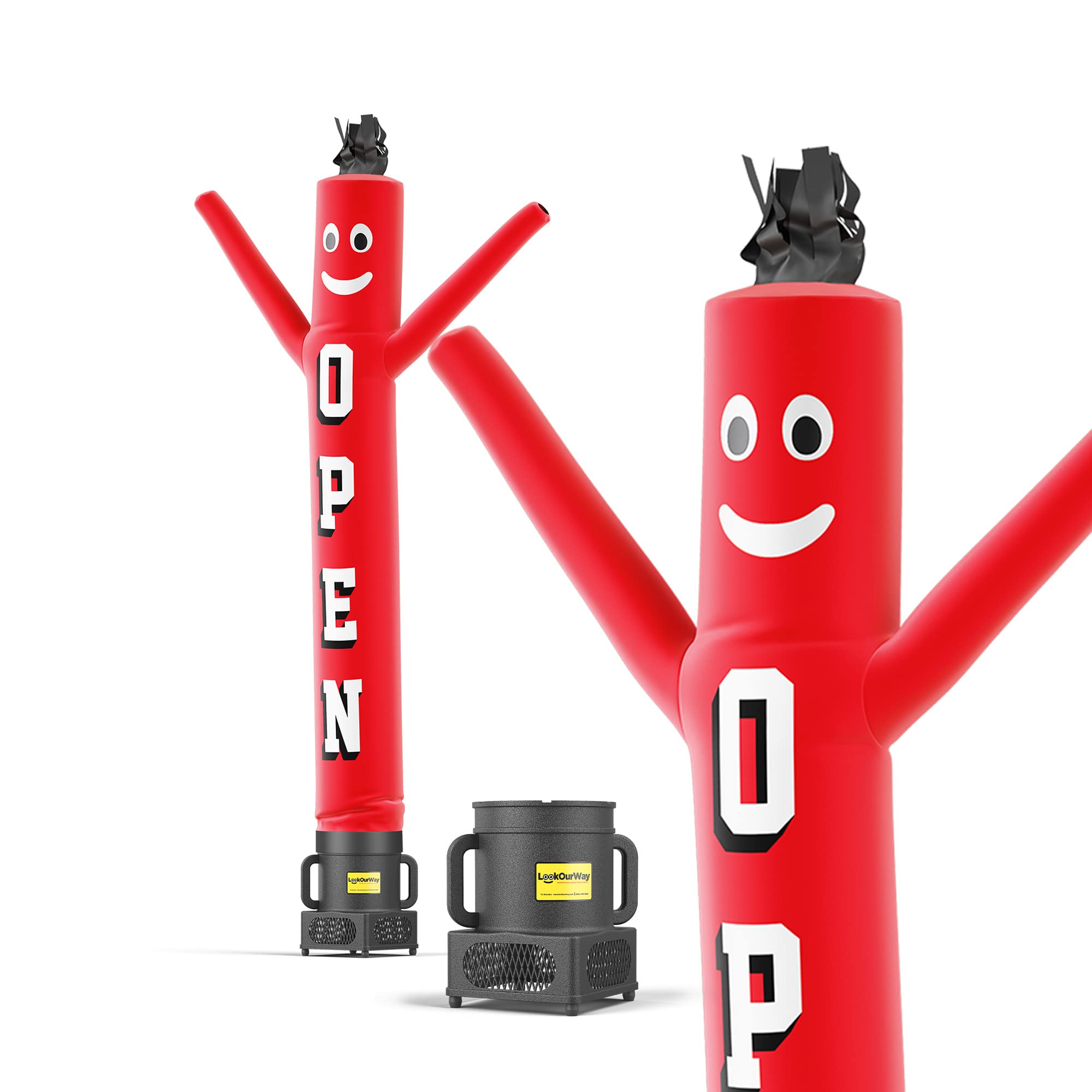 LookOurWay Air Dancers Inflatable Tube Man Set - 7ft Tall Wacky Waving Inflatable Dancing Tube Guy with Weather Resistant Blower