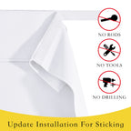 Nicetown Front Door Curtains - Thermal Insulated Tricia Door Window Curtain Self Adhesive Window Covering Drapery Room Darkening Blinds For Patio French Door, W26 X L72 Inch, 1 Panel, Pure White