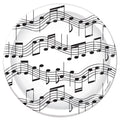 Beistle Musical Notes 7-Inch Plates Pack of 3