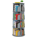 SpaceAid 4 Tier Rotating Bookshelf Tower, Spinning Bookcase Lazy Susan, Revolving 360 Book Shelf Storage Round Carousel, Vertica