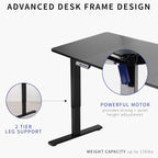 Vivo Electric 71 X 30 Inch Standing Desk Workstation, Memory Controller Height Adjustment, 1B Series, Dark Gray Top Black Frame, Desk-Kit-1B7G