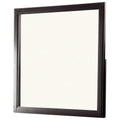 Benjara 38 Transitional Style Square Wooden Frame Mirror, Brown