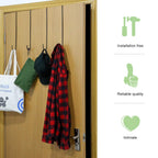 15 Inch Wreath Hanger Hooks Over Door Metal Hooks Practical Clothes Towel Hanger Hooks For Christmas Front Door Decorations (Bla