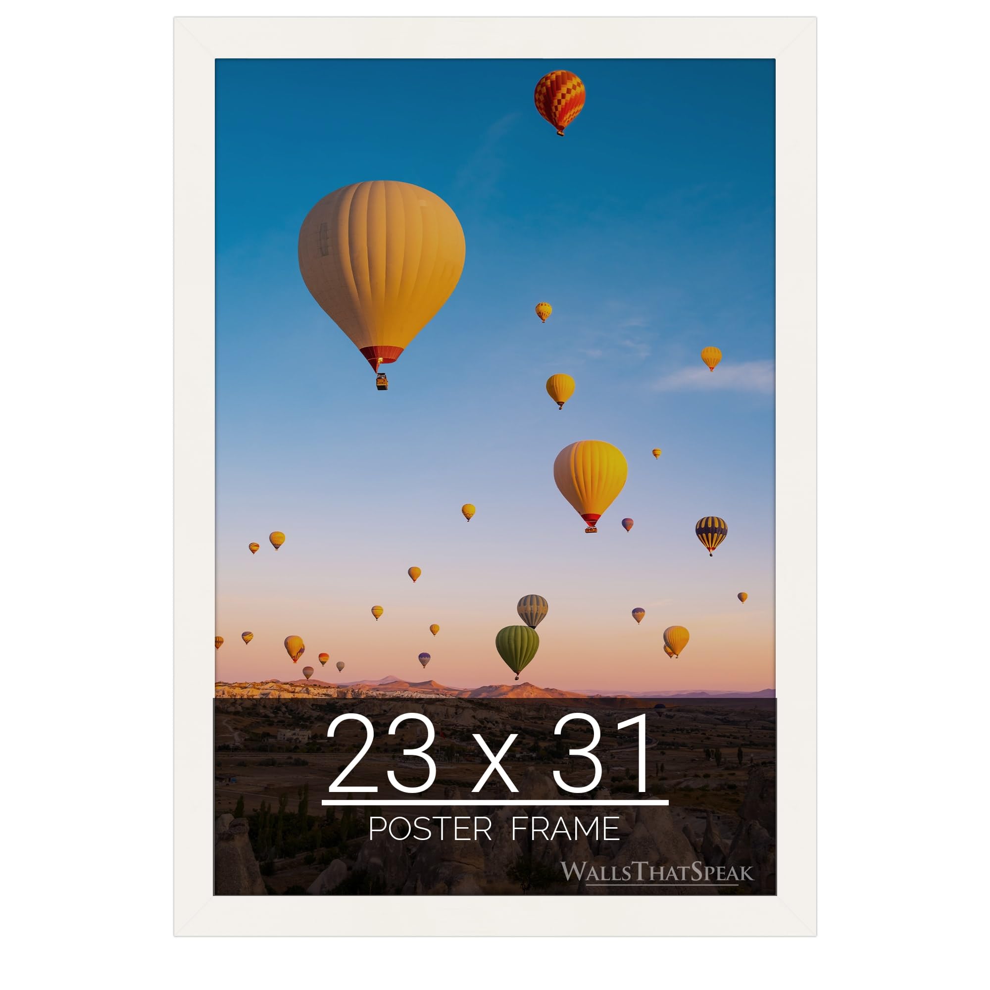 wallsthatspeak 23x31 white Picture Frame for Puzzles Posters Photos or Artwork