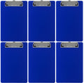 Trade Quest Memo Clipboard 6' X 9' Low Profile Clip Plastic (6-Pack) (Dark Blue)