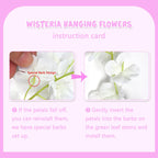 12 Pack Pink Wisteria Hanging Flowers Garland, 3.77 Feet Pink Artificial Wisteria Flower Vines, Fake Pink Wisteria, Pink Flower
