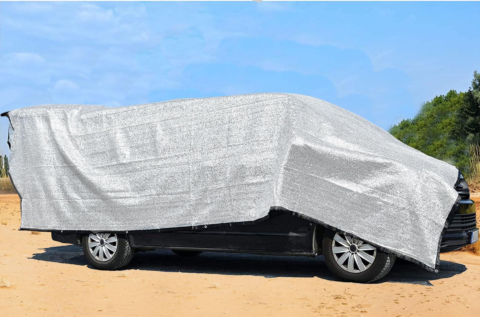 Aluminet -Shade Cloth 10X20',Reflective 80% Aluminet Shade Cloth - For Car Garden,Outdoor Pergola,Lawn.Aluminet Shade Cloth With