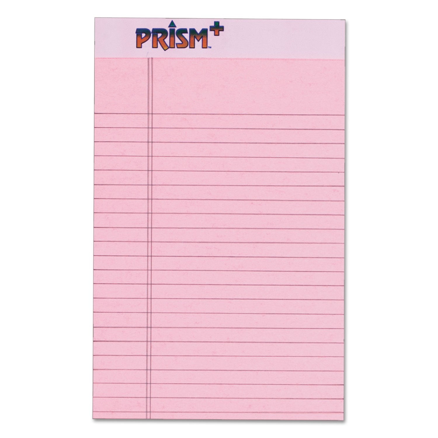 Tops Prism Writing Pads, 5' X 8', Jr. Legal Rule, Narrow 1/4' Spacing, Pink, Perforated, 50 Sheets, 12 Pack (63050)