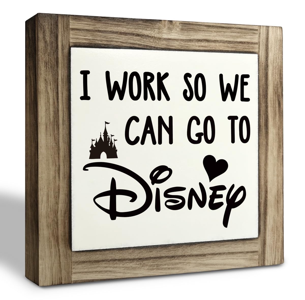 XJCUG Inspirational Wood Signs, Box Wood Plaques Desk D  cor, Decorative Plaques and Signs, Rustic Office Decor Art, Motivationa