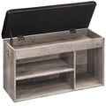 Hoobro Shoe Storage Bench With Padded Cushion, Entryway Bench With Flip-Open Storage Box And Adjustable Shelf, Shoe Rack With Hidden Compartment, For Entryway, Living Room, Greige Bg40Hx01