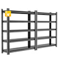 2 Sets Metal Garage Shelving Unit,78H Heavy Duty 5-Tier Adjustable Storage Rack,18D x 40W x 78H Steel Shelving,3000 lbs Industri