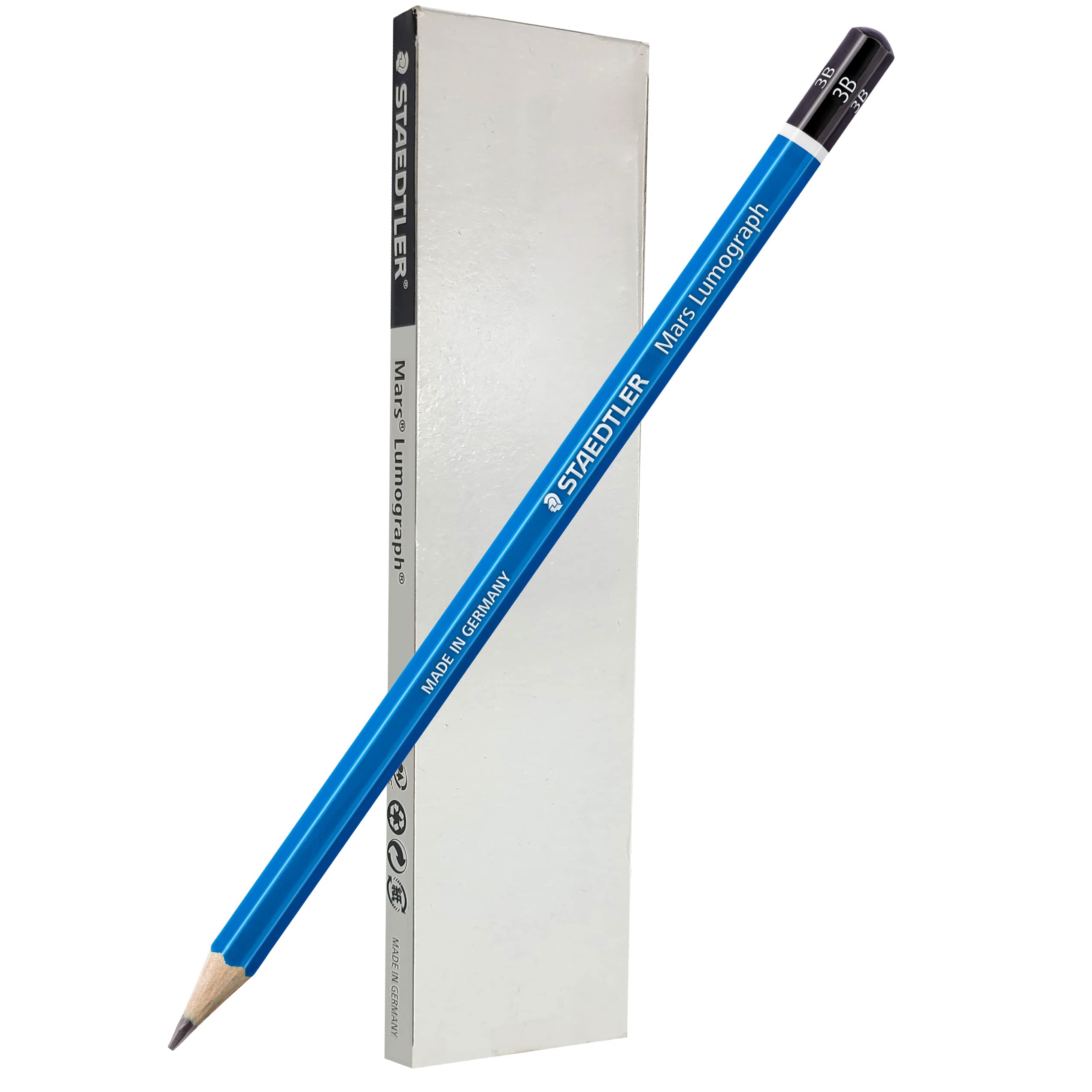 Staedtler Mars Lumograph 3B Graphite Art Drawing Pencil, 6 Pencils