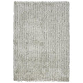 Rizzy Home Alora Decor Eclipse 7'6"X9'6" Striped Shag White/Gray/Rust/Blue Tufted Area Rug