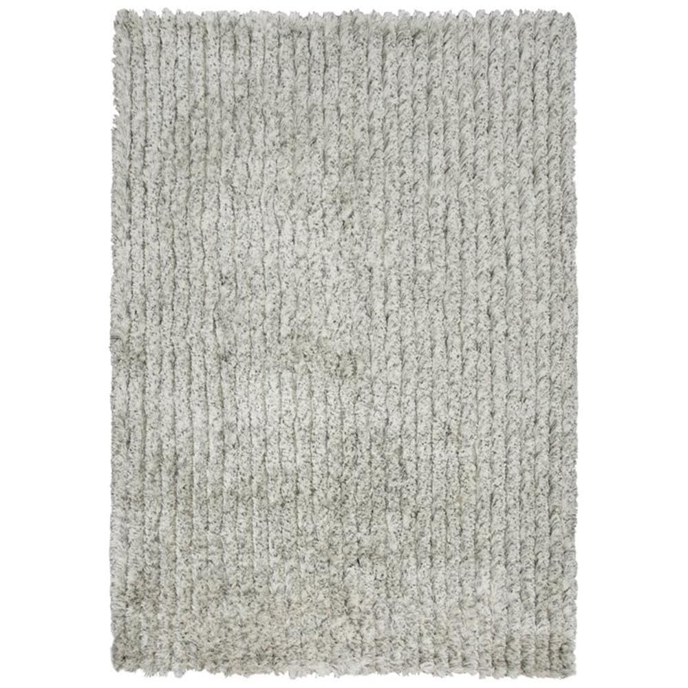 Rizzy Home Alora Decor Eclipse 7'6"X9'6" Striped Shag White/Gray/Rust/Blue Tufted Area Rug