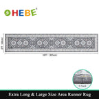 Hebe Boho Runner Rug 2X10 Ft Non Slip Washable Hallway Rug Runner Farmhouse Laundry Rug Runner Vintage Kitchen Runner Rug Floor