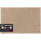 Gorilla Grip Ultra Absorbent Moisture Guard Doormat, Absorbs Up To 1.7 Cups Of Water, Stain And Fade Resistant, Spiked Rubber Backing, All Weather Mats Capture Dirt, Indoor Outdoor, 29X17, Beige