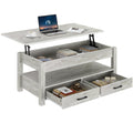 Rolanstar Coffee Table, Lift Top Coffee Table With Drawers And Hidden Compartment, Living Room Table With Wooden Lift Tabletop, For Living Room, Grey