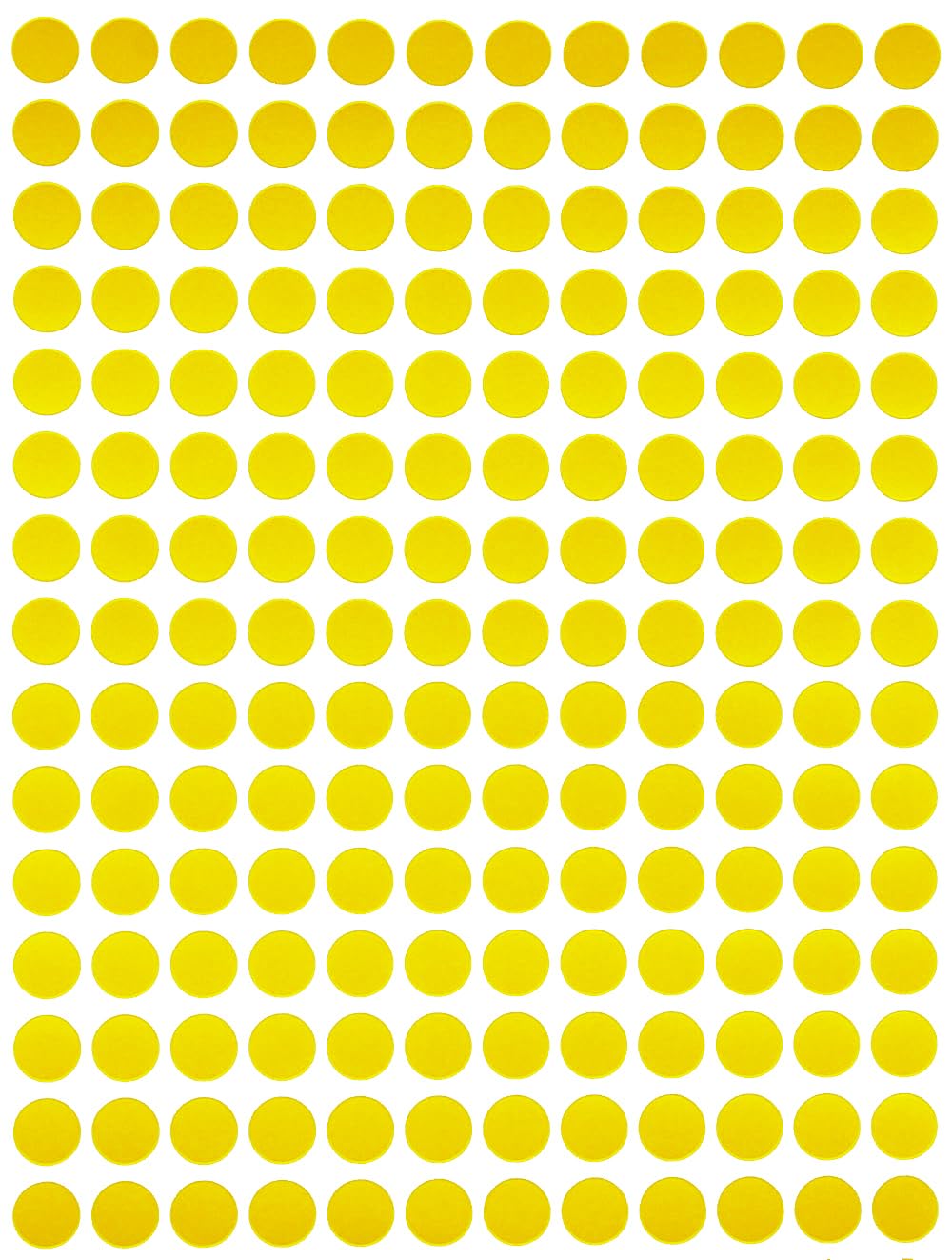 Small Dot Sticker     Inch 8Mm (5/16) - 2700 Pack, Color Labels In Yellow