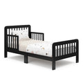 Storkcraft Pasadena Toddler Bed (Black) - GREENGUARD Gold Certified, Fits Standard Full-Size Crib & Toddler Mattress, Toddler Sa