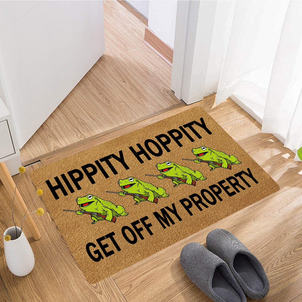 Funxilin Welcome Door Mats For Home Decor (23.6 X 15.7 Inch) Funny Mats With Anti-Slip Rubber Back Kitchen Rugs Personalized Doo