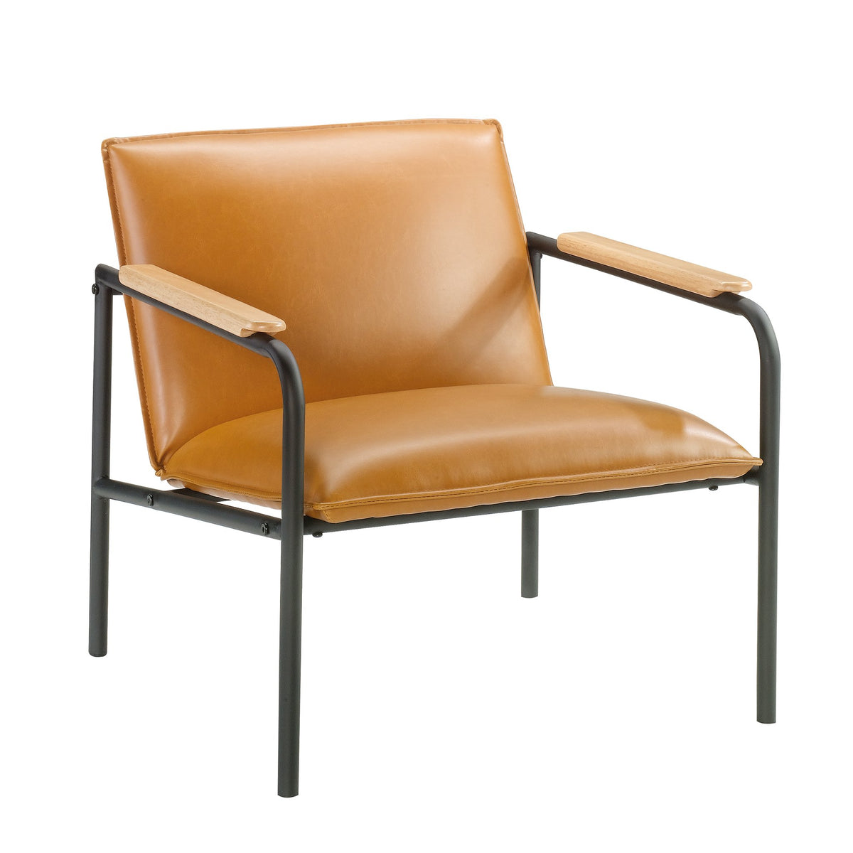Sauder Boulevard Caf Lounge Chair, Metal Camel Finish