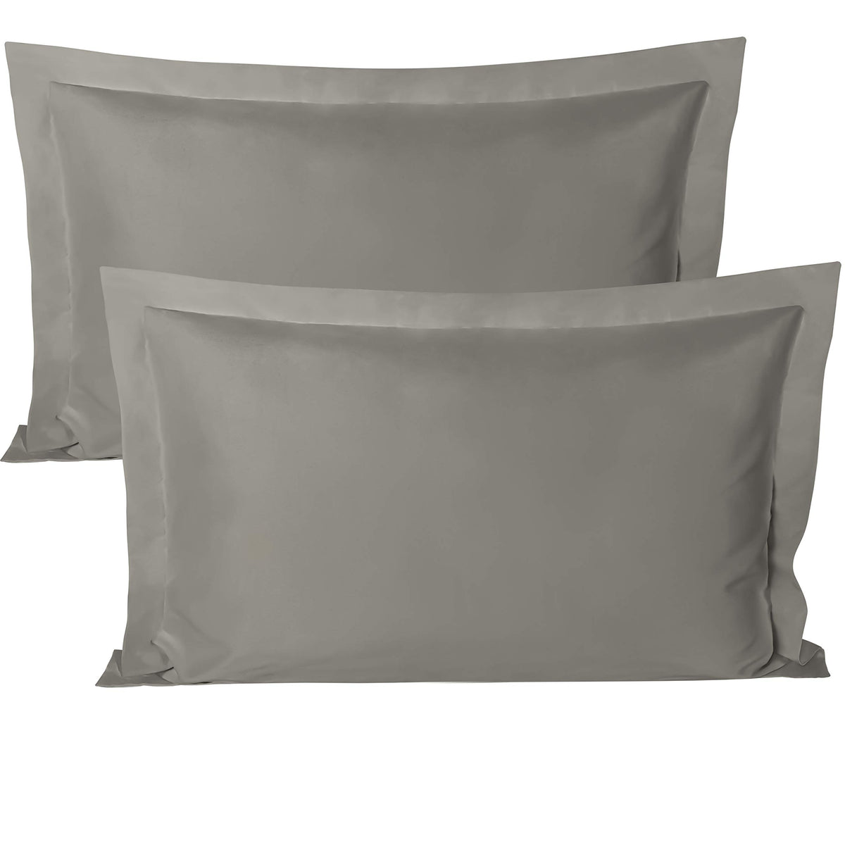 BEDSUM 100% Brushed Microfiber Queen Pillow Shams Set of 2, Super Soft and Cozy, Wrinkle, Fade, Stain Resistant 20x30 Oxford Pil