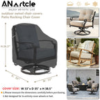 Anartcle Outdoor Swivel Lounge Chair Cover 2 Pack,Waterproof Heavy Duty Lawn Patio Chair Covers,Patio Swivel Chair Covers For Ou