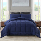 Downcool Queen Comforter Set -All Season Bedding Comforters Sets With 2 Pillow Cases -3 Pieces Bedding Sets Queen -Down Alternat