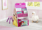 Delta Children Activity Center with Easel Desk, Stool and Toy Organizer, Disney Princess, Wood, Multi-Color