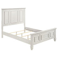 Coaster Home Furnishings Sandy Beach Coastal Wood Queen Size Panel Bed Frame 63-inch Headboard Cream White 201301Q
