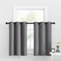 Nicetown Kitchen Curtains Tiers For Small Window, Grey Short Blackout Thermal Insulated Panels With Grommet Top For Living Room/Bedroom/Thanksgiving, Set Of 2, W34 X L36-Inch
