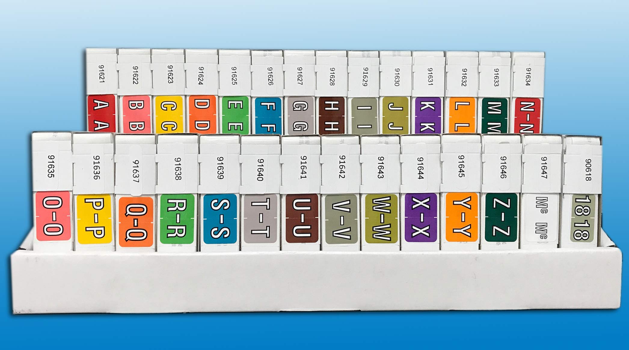 Tabbies Barkley Abkm Compatible 91620 Series Alpha Label Kit, 1 Roll Each A - Z + 1 Roll Of Matching Yearcode, 1   H X 1-1/2   W