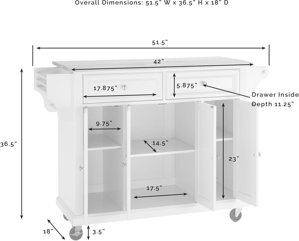 Crosley Furniture Full Size Stainless Steel Rolling Kitchen Island Storage Cart, Microwave Stand, Spice Rack, Mahogany