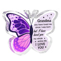 Grandma Gifts, Christmas Gifts for Grandma Engraved Butterfly-shaped Acrylic Plaque 3  3.9 inch, Grandma Birthday Gifts, Birthda
