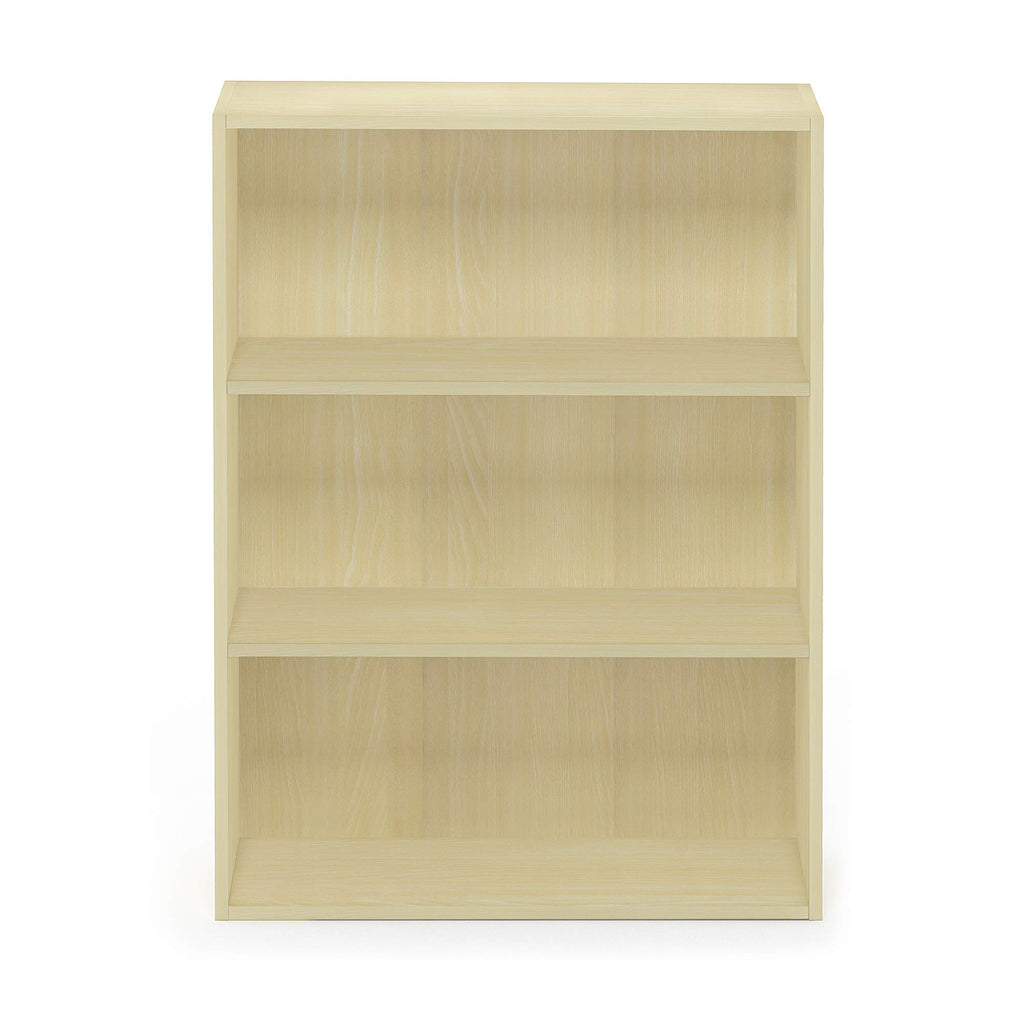 Furinno Pasir 3-Tier Open Shelf Bookcase, Steam Beech
