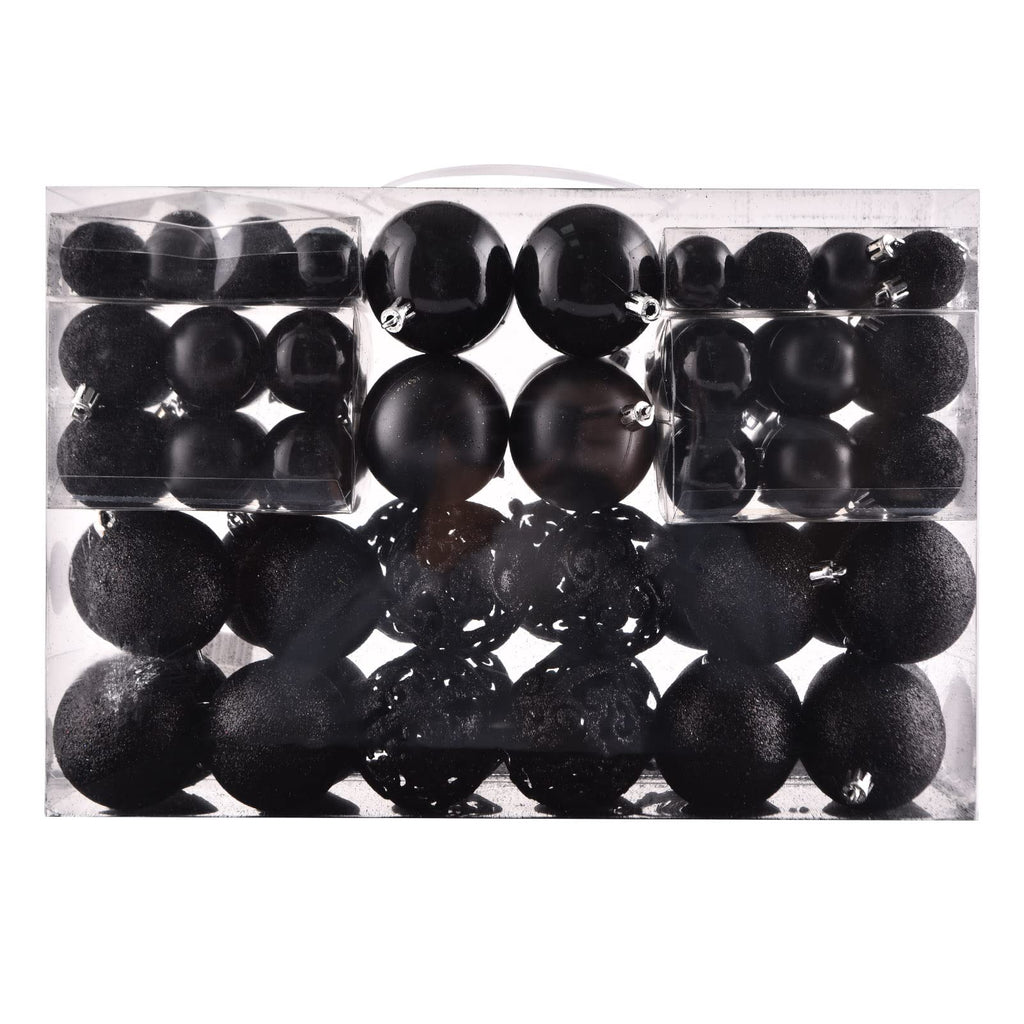 100ct Christmas Balls Tree Ornaments, Shatterproof Halloween Tree Decorations Set with Reusable Hand-held Gift Package for Holid