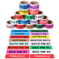 Shop4Mailers Home Moving Color Coded Labels Stickers - 800 Count - 16 Rolls - 50 Labels Per Roll (1 Set)