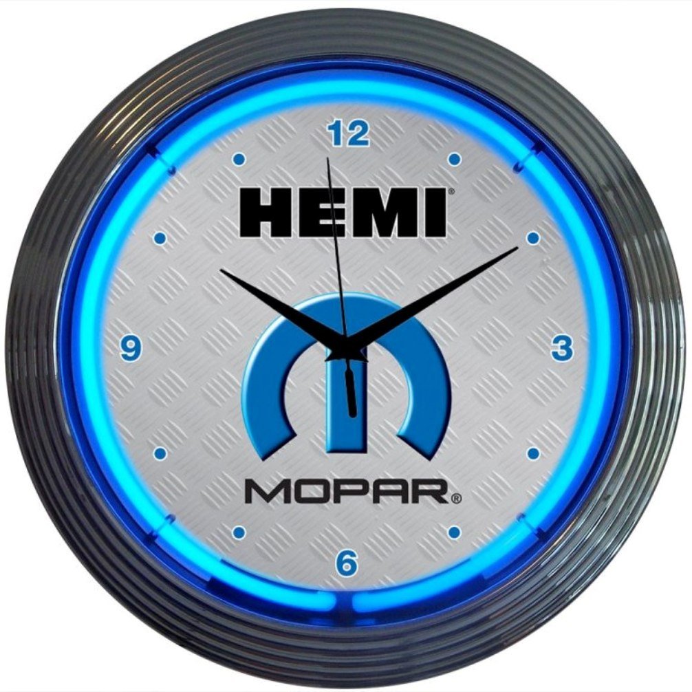 Neonetics Mopar Hemi Neon Wall Clock, 15-Inch