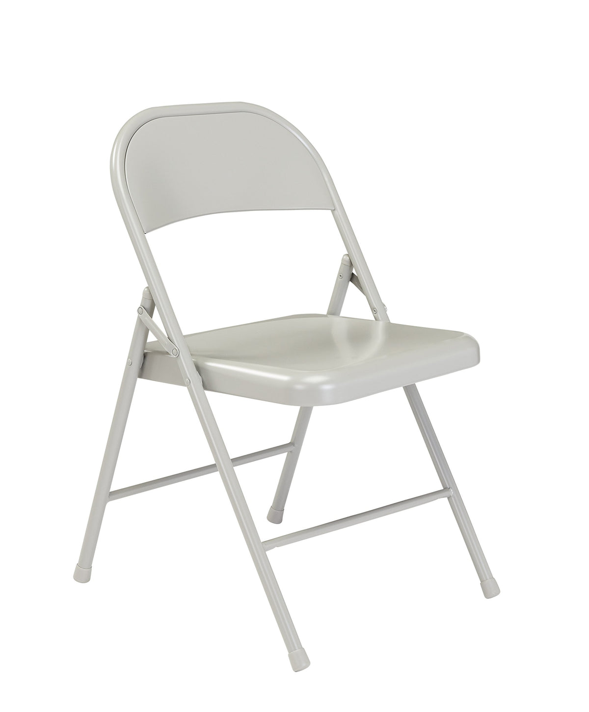 (Pack of 4) Commercialine All-Steel Folding Chair, Grey