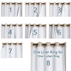 Chyhomenyc Bedroom Curtain Liners With 13 Rings, Privacy Energy Saving Blackout Liners For 84 Inch Curtains, Each 36'' Wx80 L, 2