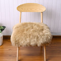 Softlife Beige Faux Fur Sheepskin Chair Cover Fur Rug Seat Cushion Chair Pad Super Soft Area Rugs for Living Room Bedroom Dorm H
