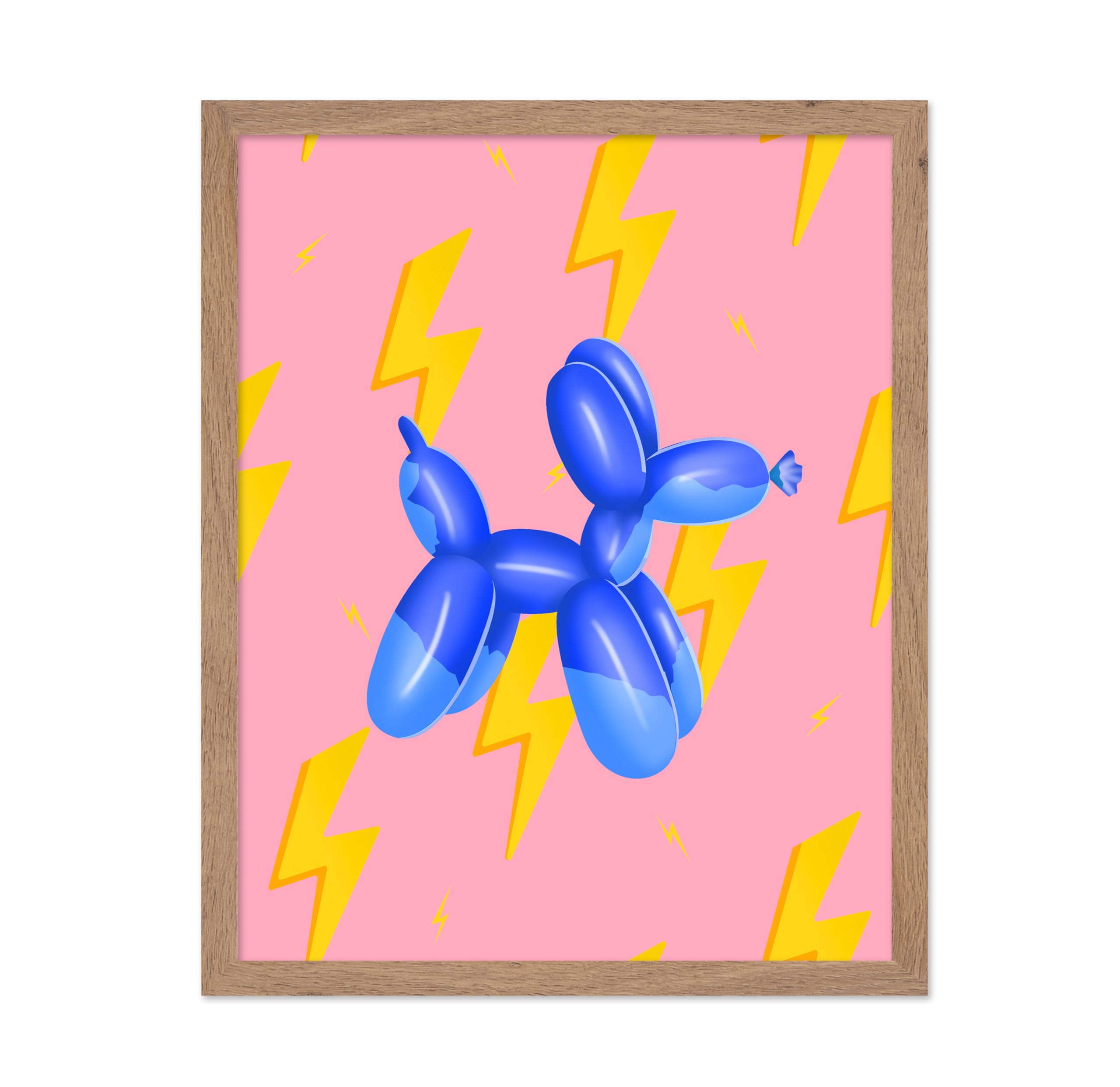 Poster Master Balloon Dog Poster - Blue Balloon Dog Print - Trendy Art - Pop Art - Modern Art - Gift for Men & Women - Minimal W