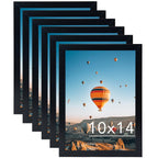 JCJMY 10x14 Picture Frame Set of 6 Black for 30 x 40cm Diamond Painting Art, Wall Mounting Horizontally or Vertically, 10 x 14 W
