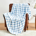 Edenleaf Checkered Blanket Flannel Throw Blankets Soft Cozy Checkered Grid Print Chessboard Gingham Pattern Blankets For Bed Sof