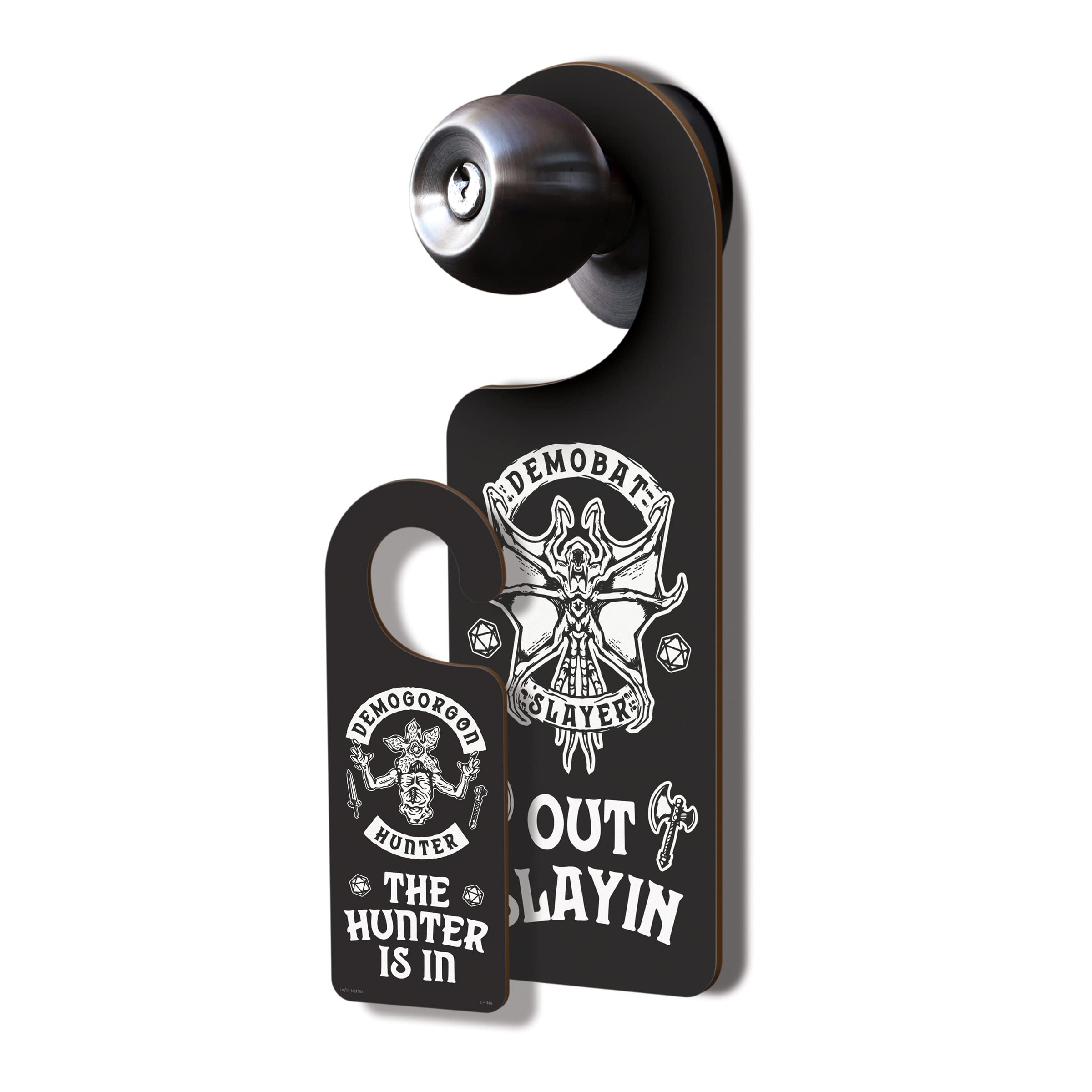 Genuine Fred Stranger Things, Do Not Disturb Sign, Double-sided, Demogorgon Hunter, Multicolor