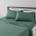 Amazon Basics Lightweight Super Soft Easy Care Microfiber 4-Piece Bed Sheet Set with 14-Inch Deep Pockets, King, Emerald Green, 