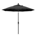 California Umbrella Gscu908117-F32 9' Round Aluminum Market, Crank Lift, Collar Tilt, Bronze Pole, Black Olefin Patio Umbrella,