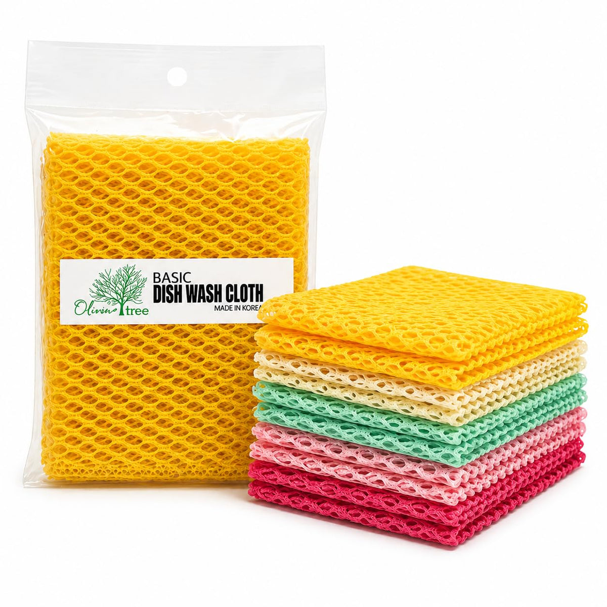 OliviaTree 10 Pack Dish Washing Net Cloths, Quick Dry Mesh Net Scourer Pads
