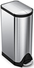 simplehuman 30 Liter / 8 Gallon Butterfly Lid Kitchen Step Trash Can, Brushed Stainless Steel